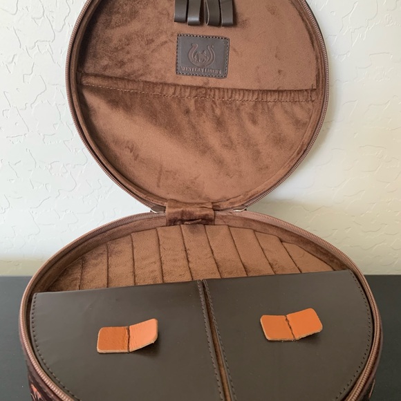 Top Handle Cowhide+Leather Jewelry Case - Picture 3 of 8